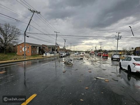 عواصف قوية تضرب ولاية تينيسي الأمريكية